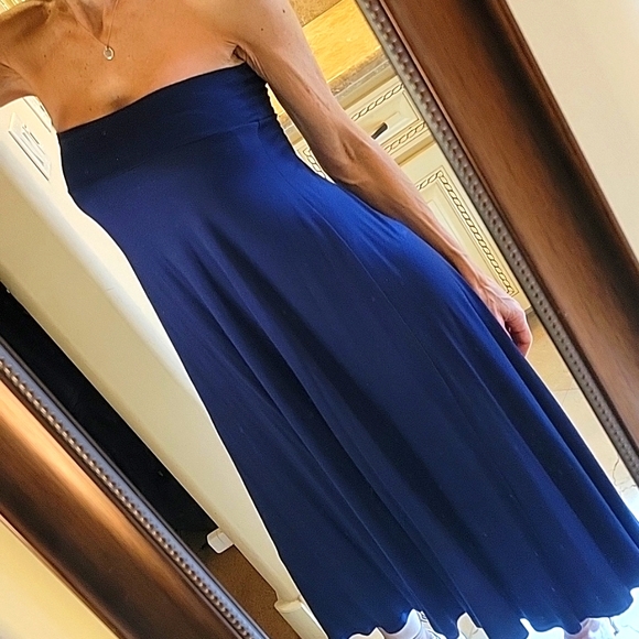 A. Byer Navy Flowy Skirt/Dress, S - Picture 3 of 16